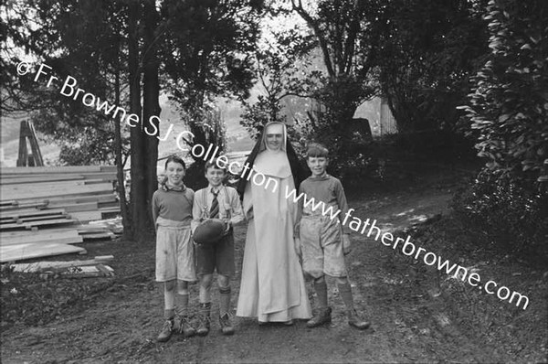 BOYS AT D.C.W. WITH NUN